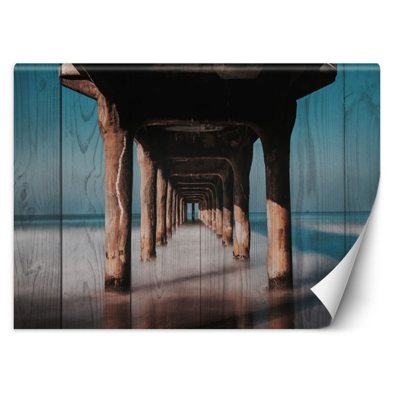 Fototapeta Feeby Tunel drewniany pod molo 200x140 1 szt
