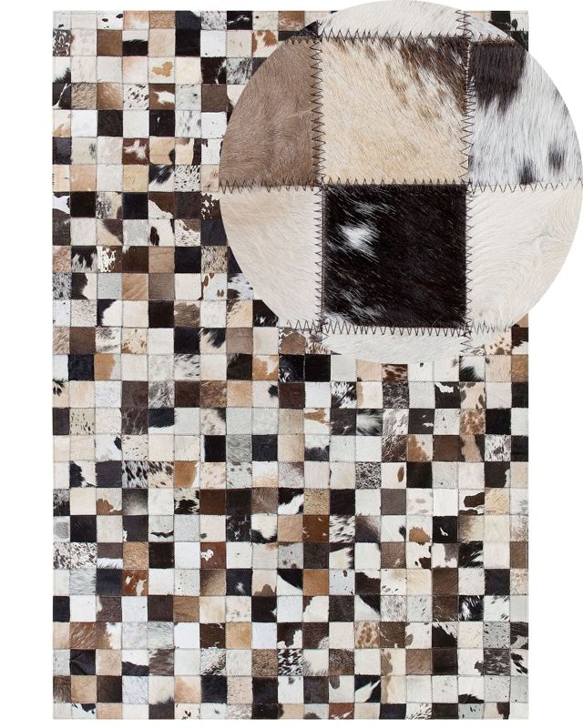 Dywan patchwork skórzany 160 x 230 cm wielokolorowy Cerli 1 szt.