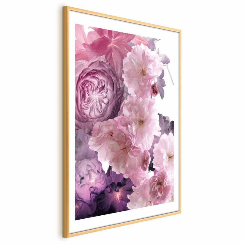 Plakat Artgeist Wachlarz kwiatów 40x60 cm z ramą złotą 1 szt