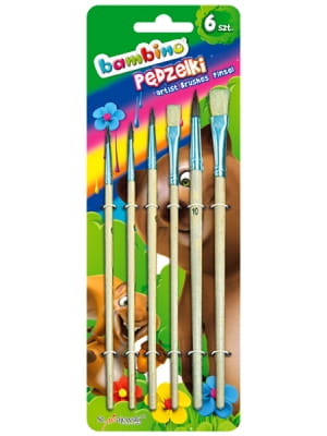 Pędzelki Bambino Zestaw 6sztuk
