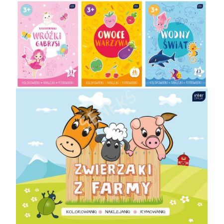 KOLOROWANKA A4 16 Z NAKLEJKAMI MIX WZORÓ