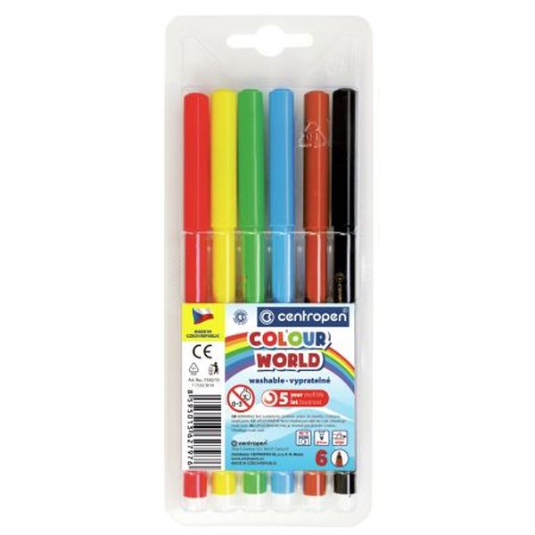 Komplet flamastrów Centropen 'Colour World 7550' 6 szt.