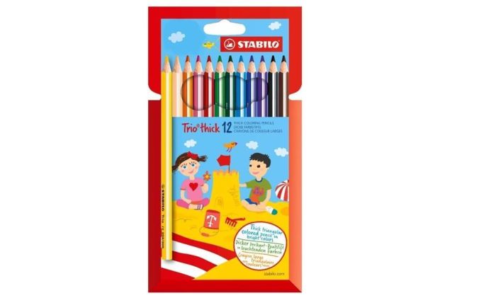 Kredki Grube Trio etui 10+2 kolory Stabilo