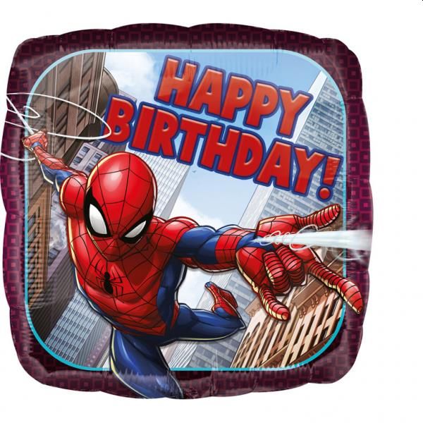 Balon foliowy 18" SQR "Spiderman Happy Birthday"