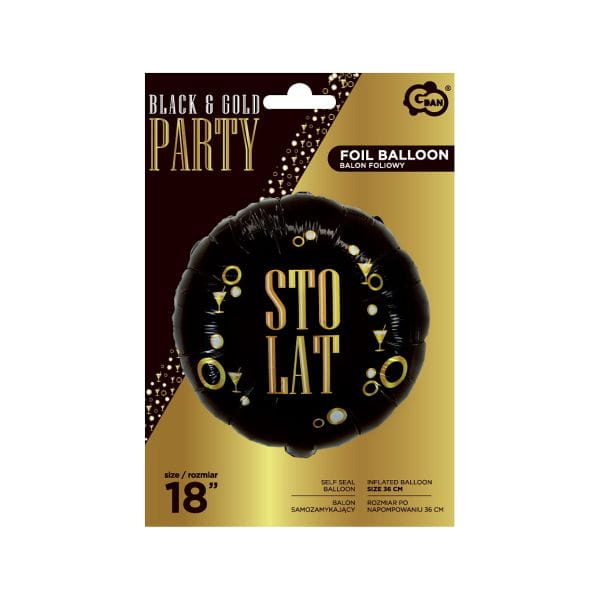 Balon foliowy Sto Lat (B&G Party), 18" Godan