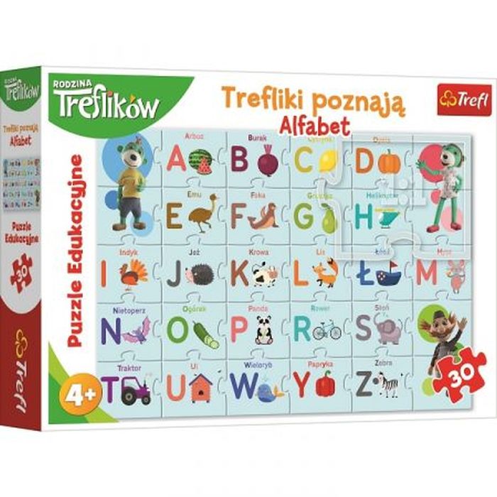 Puzzle 30 el. Trefliki Poznają Alfabet