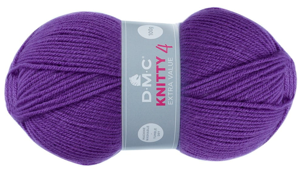WŁÓCZKA DMC KNITTY 4 KOL.884 / Ciepły fioletowy