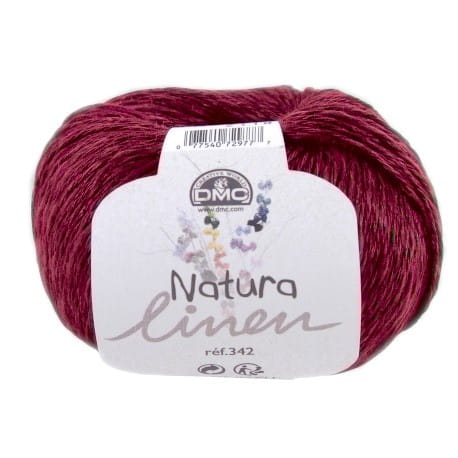 Włóczka lniana DMC Natura Linen kol. 05 wiśniowy