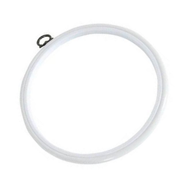 13cm ramko-tamborek biały, plastikowy okrągły DMC MV0033L/130 .