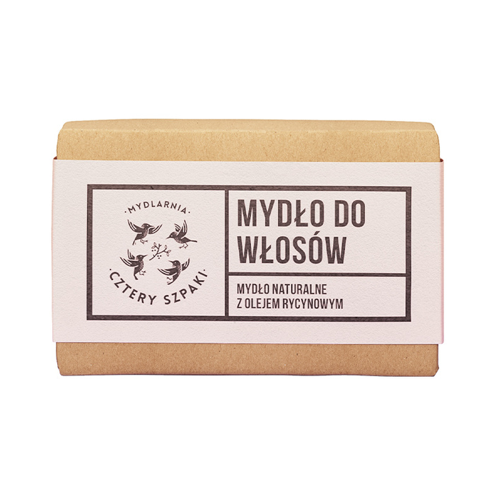 Mydło do włosów z olejem rycynowym Cztery Szpaki