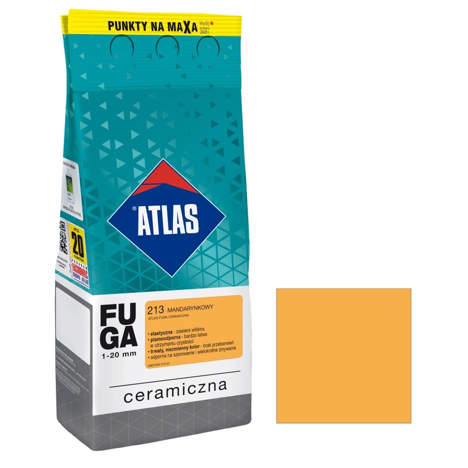 Atlas Fuga ceramiczna 213 mandarynkowy 2 kg