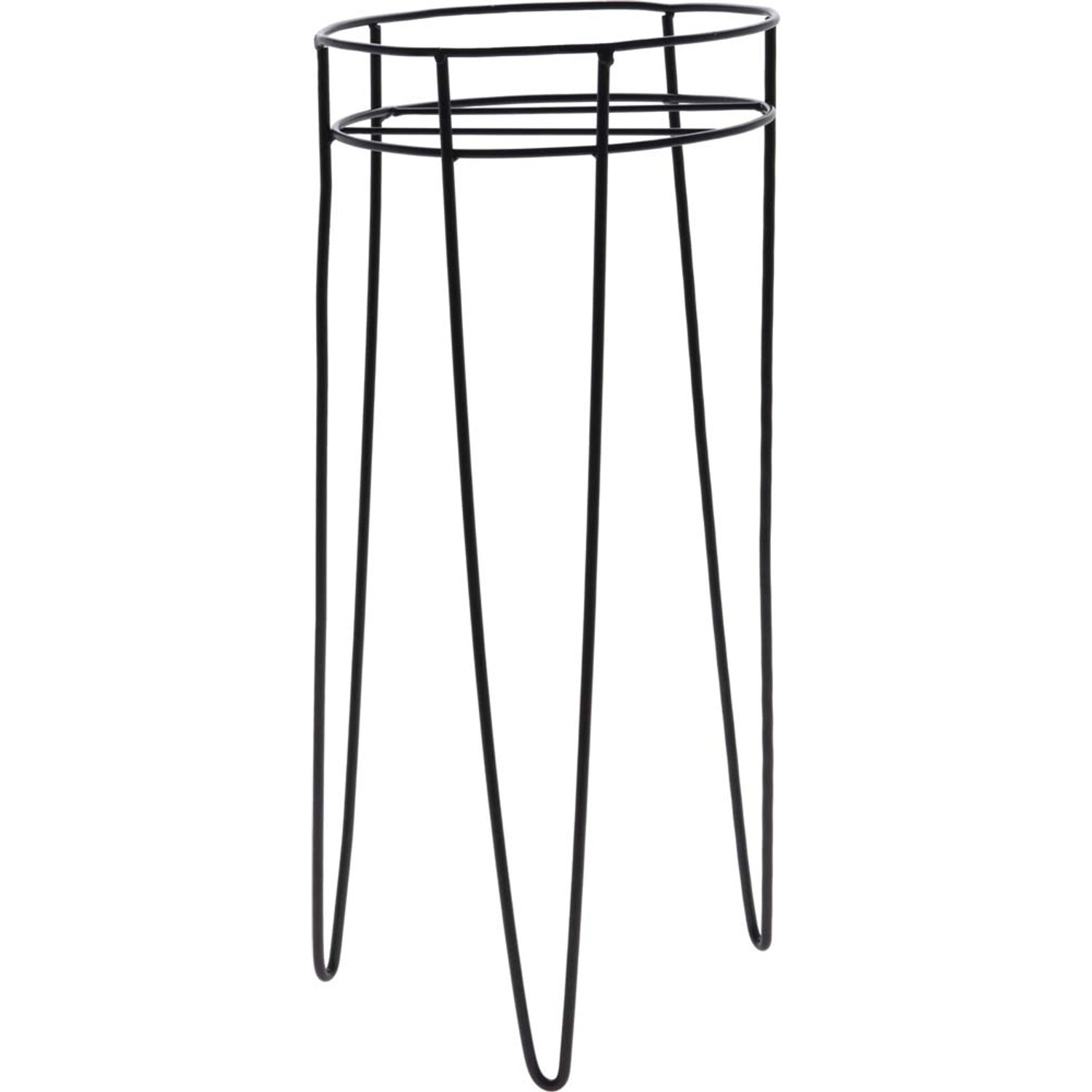 Kwietnik Korfu metal czarny M - wys. 49 cm