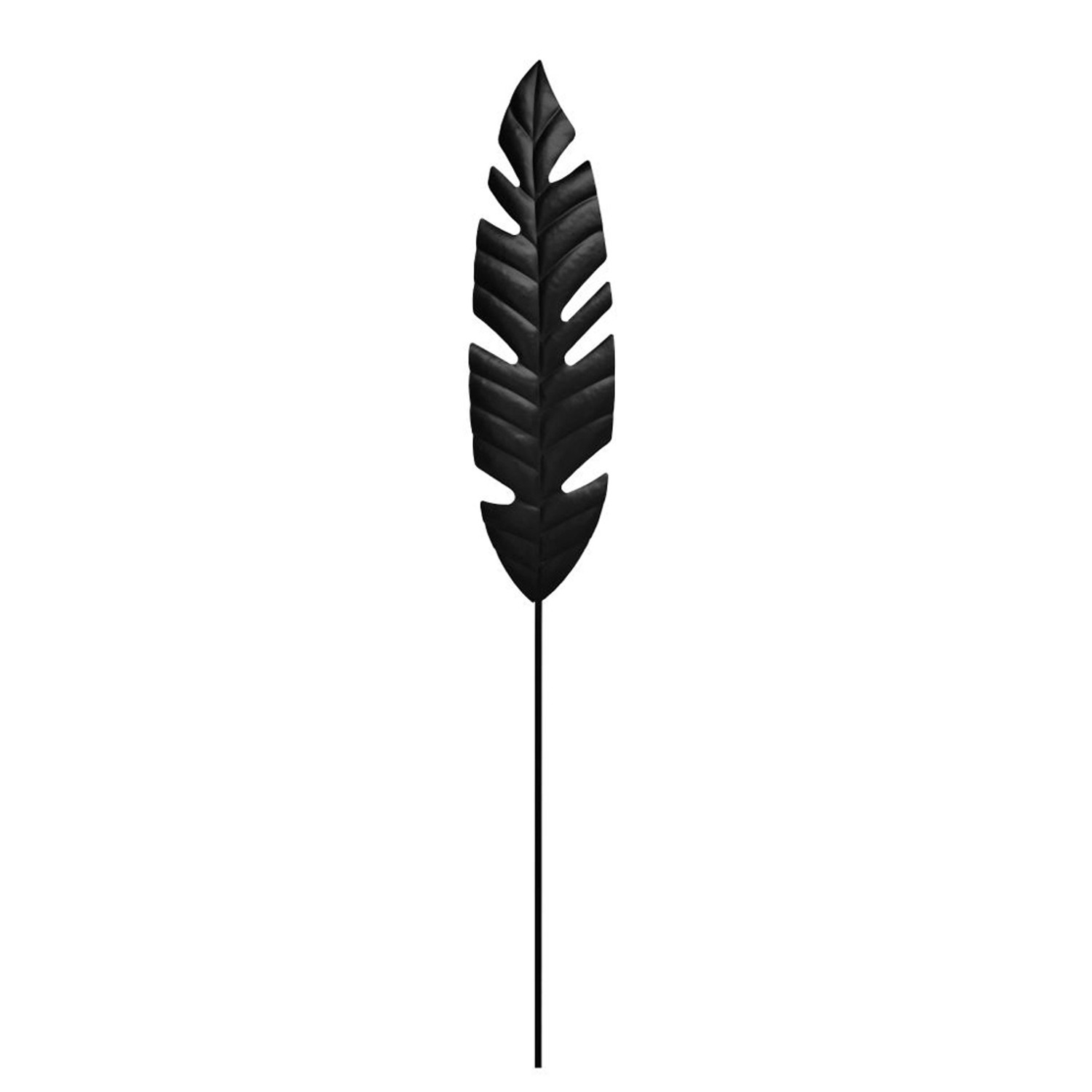 Dekoracja na piku liść czarny 120 cm