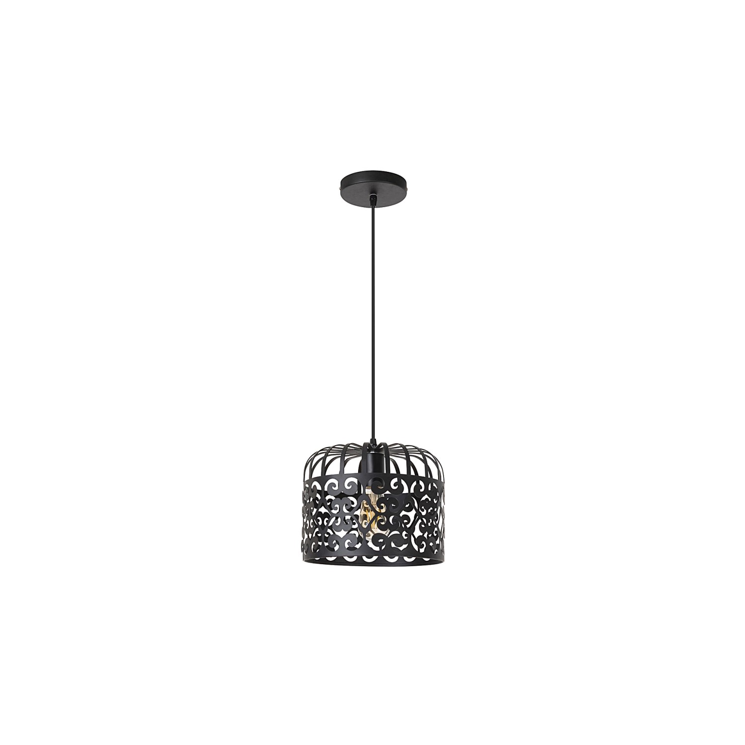 Rabalux Lampa wisząca ALESSANDRA czarny mat 1x60W E27