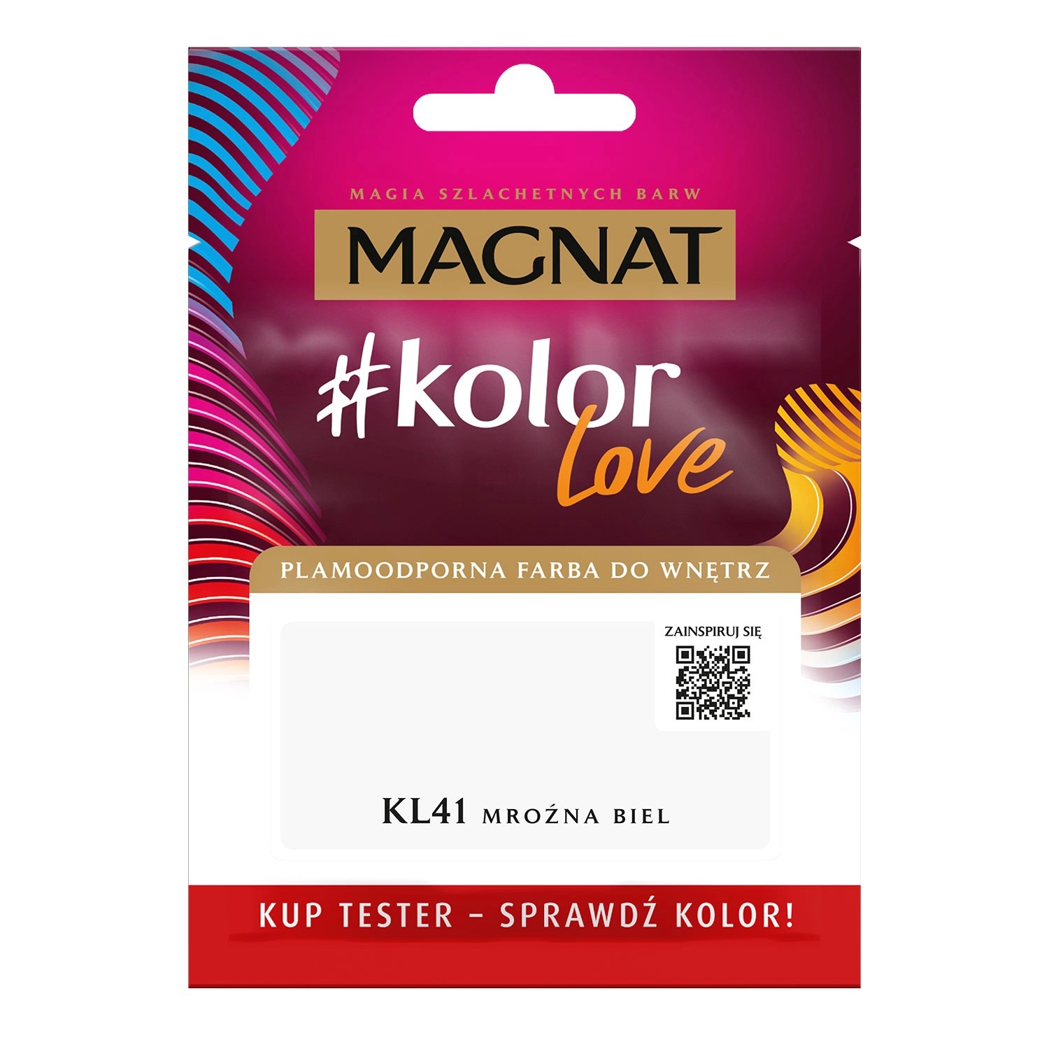 Tester farby Magnat KolorLove mroźna biel 25ml