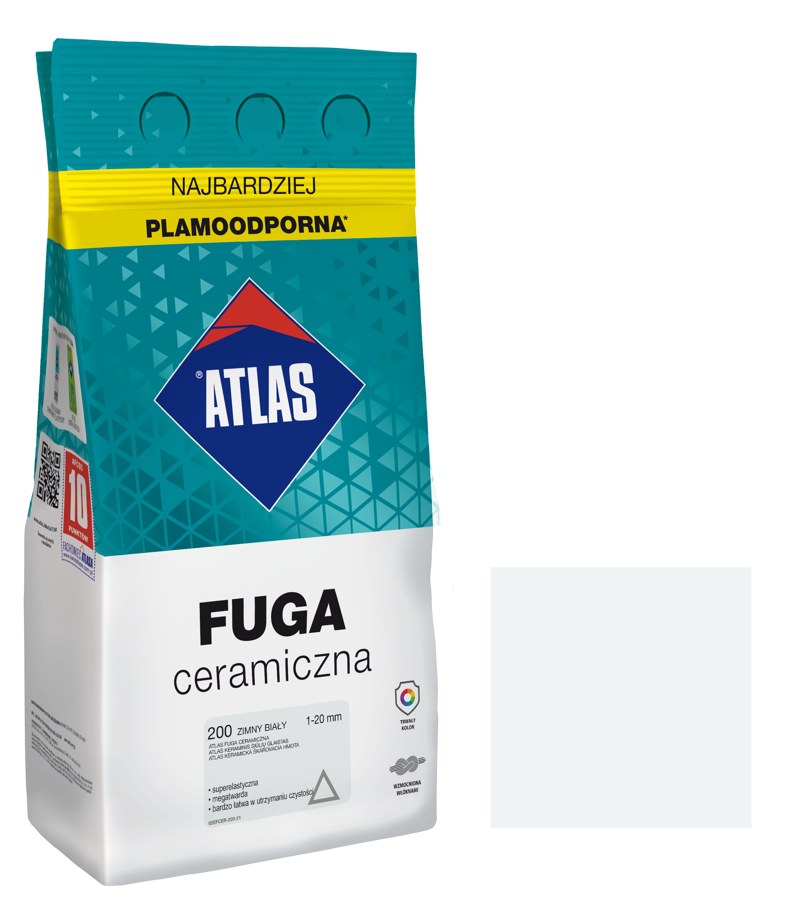 ATLAS FUGA CERAMICZNA 1-20MM 200 ZIMNA BIAŁA 5KG