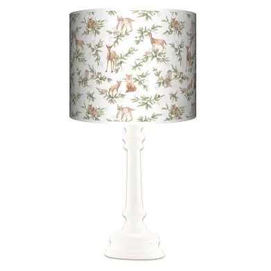 Lampa stojąca QUEEN Forest Animals biel - kolor podstawy do wyboru FL - czarny