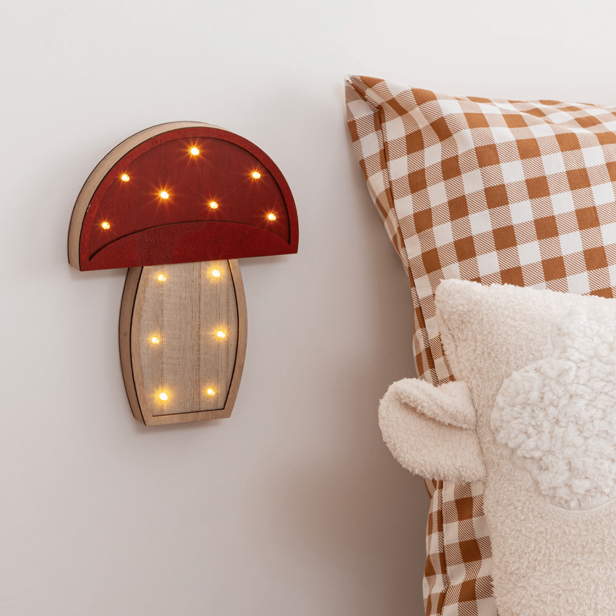Lampa dziecięca Luck Mushroom Wood DB
