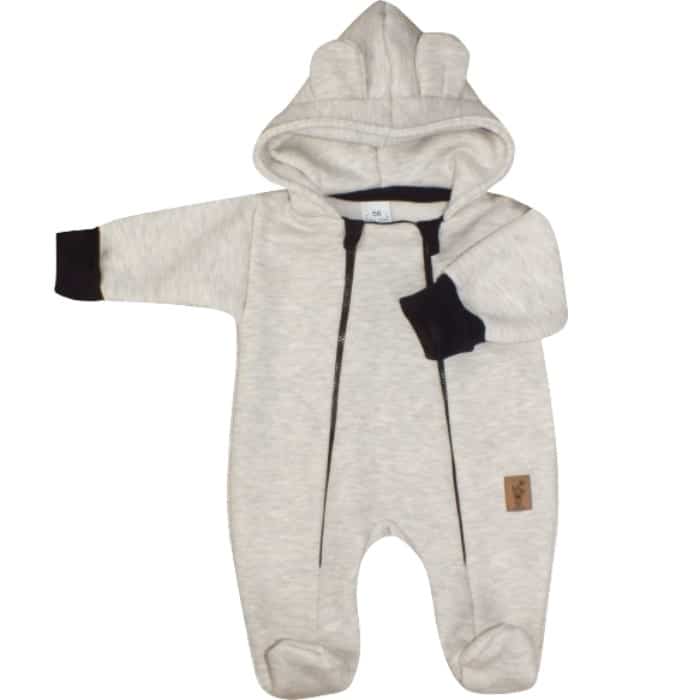 KAZUM KOMBINEZON Z OCIEPLANEJ DRESÓWKI SILVER GRAY ZZ - 86