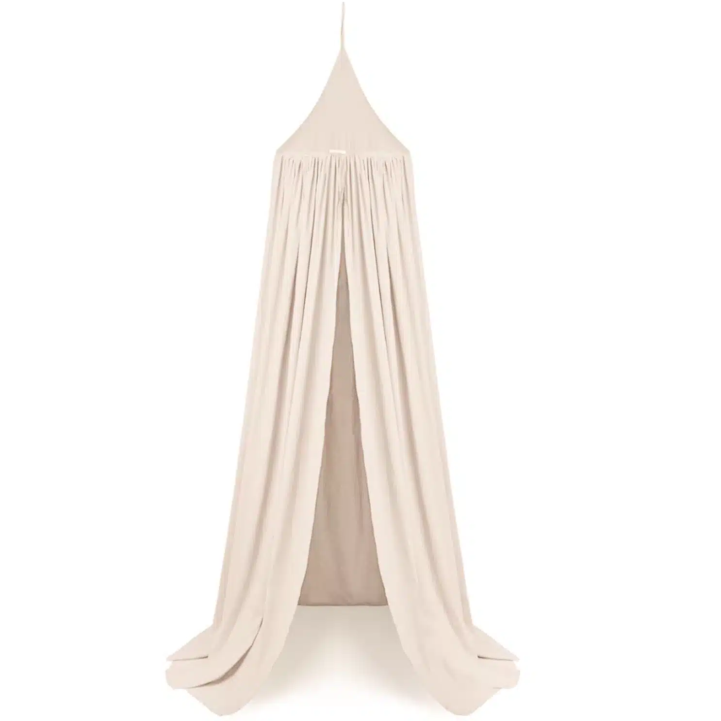 Baldachim Wiszący Ecru 100% Bawełny (200 cm + Koło) – Magiczny Namiot do Pokoju Dziecięcego | Bajkowe Wnętrza Kids - Wyprzedaż