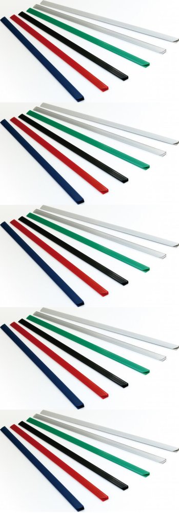5x Listwa wsuwana Argo Standard, 4mm, do 25 kartek, 50 sztuk zielony