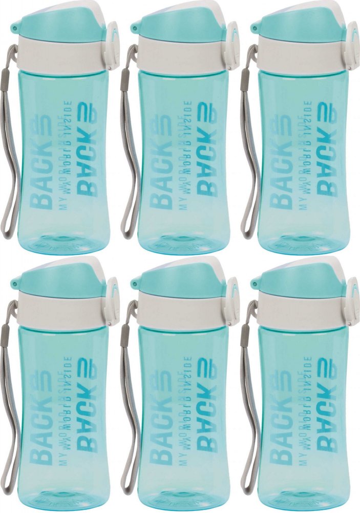 6x Bidon BackUP 6, model A 38, 400ml, turkusowy