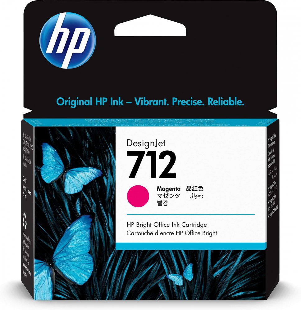 Tusz HP 712 (3ED68A), 29ml, magenta (purpurowy)