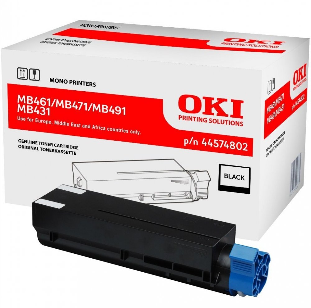 Toner Oki (44574802), 7000 stron, black (czarny)