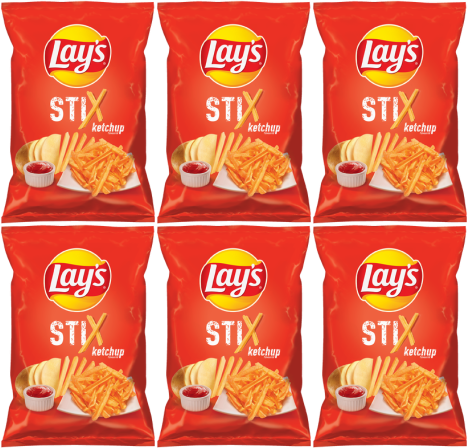 6x Chipsy Lay's Stix Ketchup, 130g