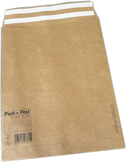 Koperta rozszerzana NC, 380x480mm, z 2 paskami HK, 10 sztuk, brązowy