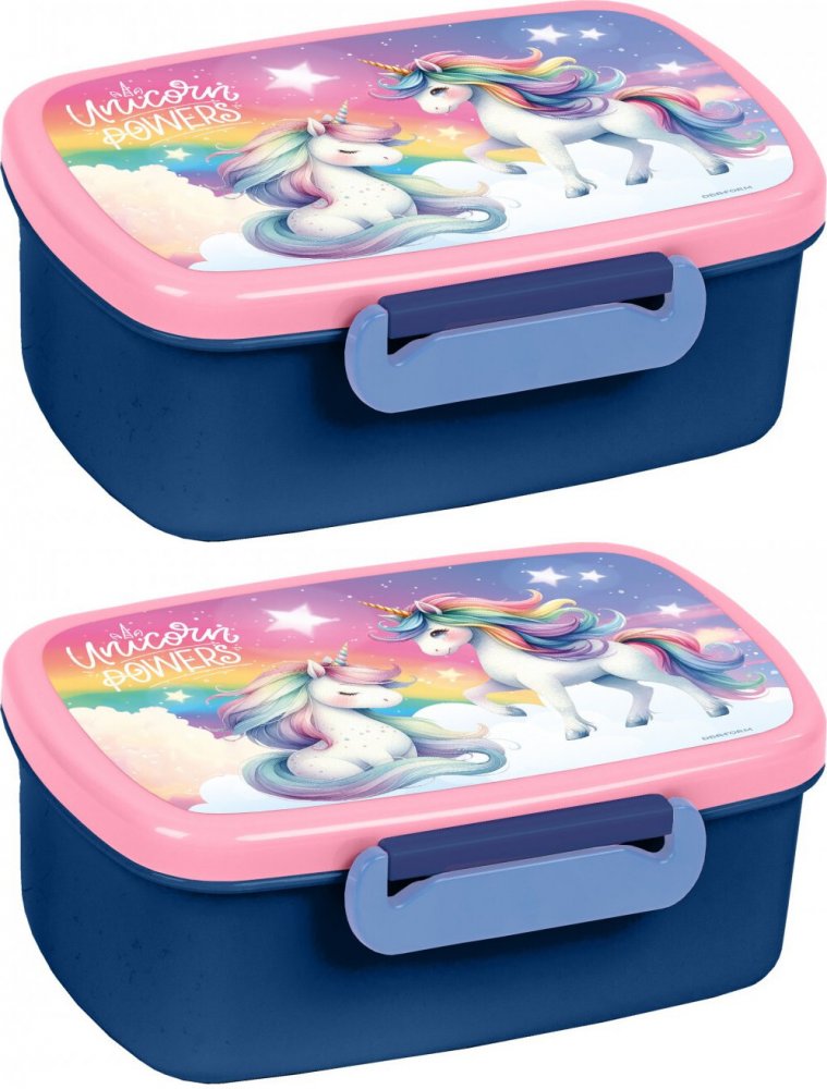 2x Lunchbox Derform A Jednorożec, 16.5x10x7cm