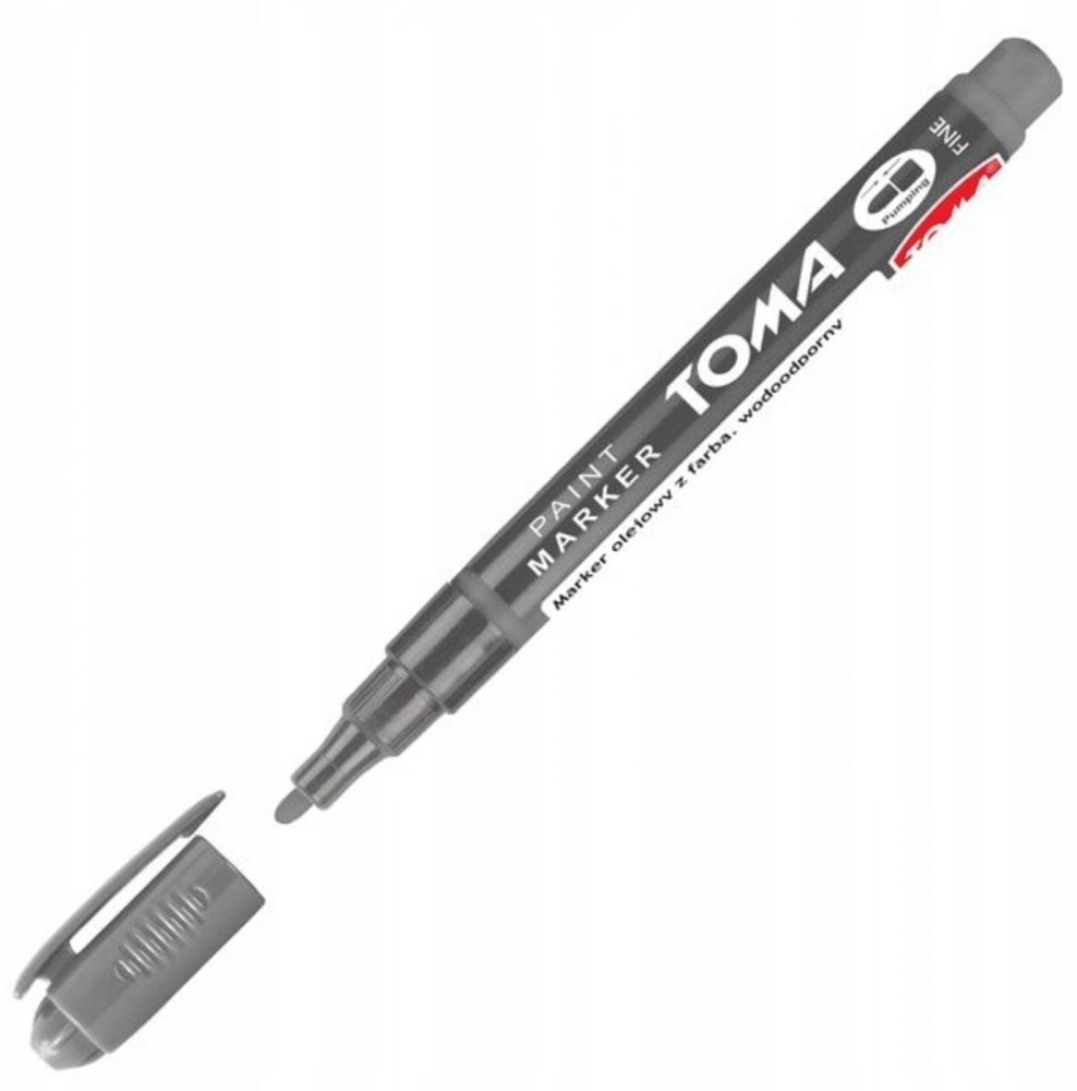 Marker olejowy Toma TO-441, okrągła, fine, 1.5mm, srebrny