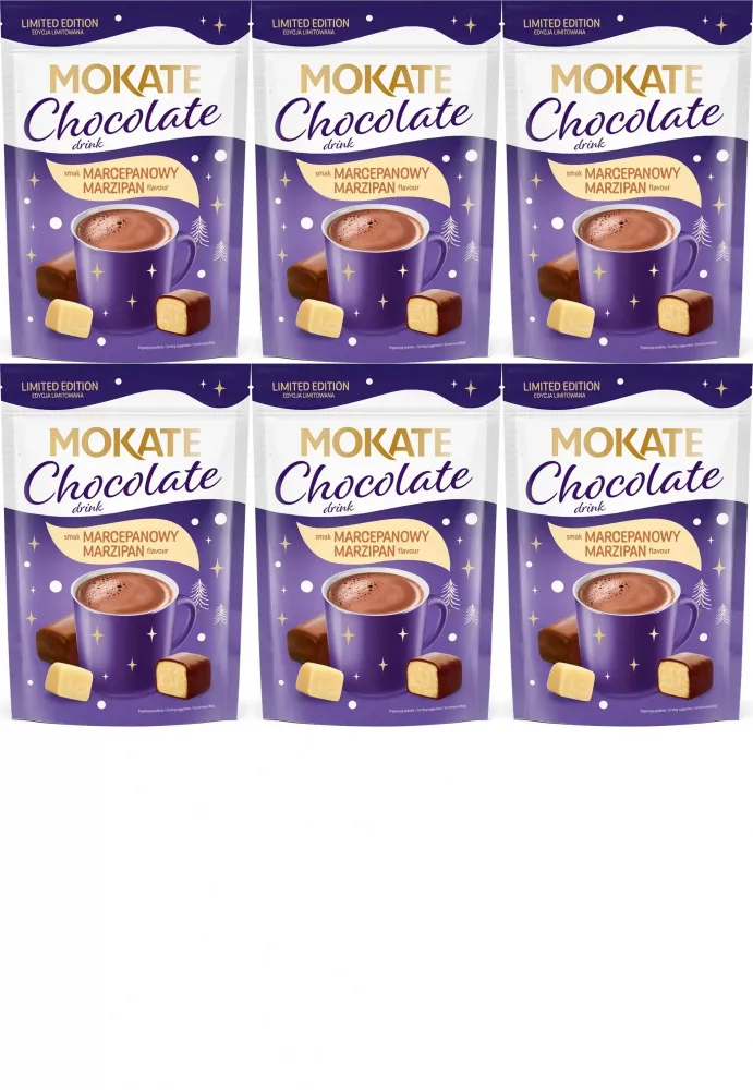 6x Napój czekoladowy Mokate, o smaku marcepanowym, 120g