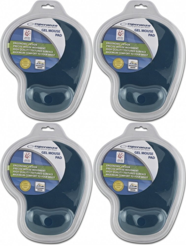 4x Podkładka żelowa pod mysz Esperanza EA137R, 230x190x20mm, granatowy