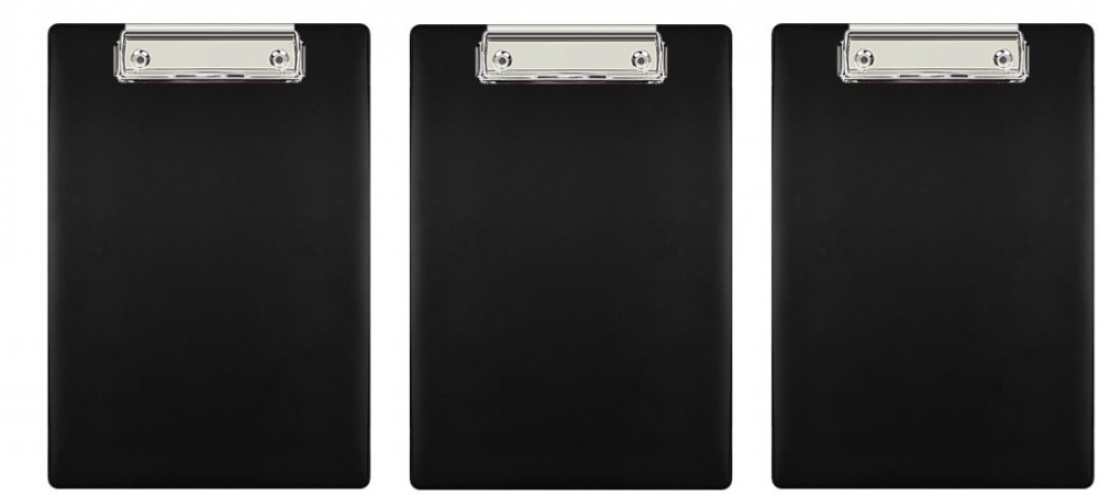3x Clipboard Biurfol, A5, czarny