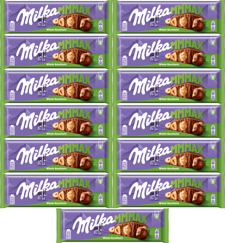 13x Czekolada Milka z orzechami, 270g