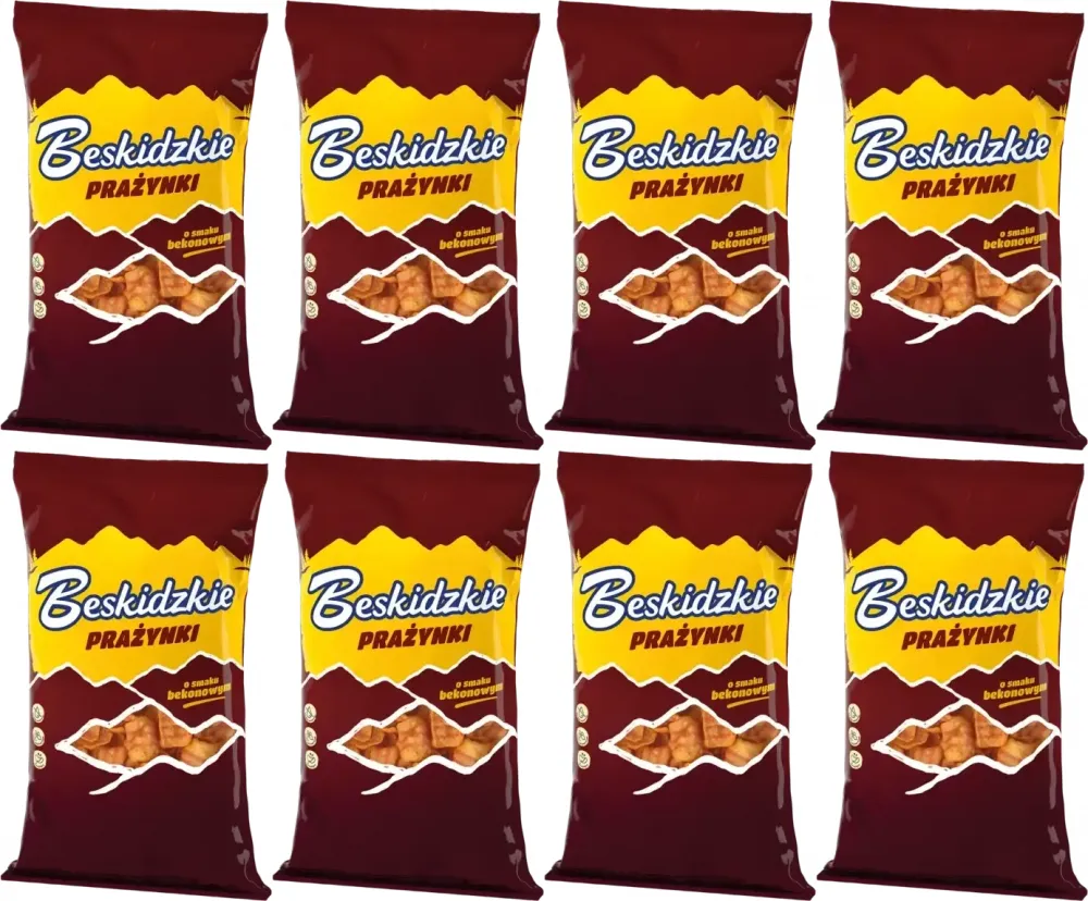 8x Prażynki Beskidzkie Aksam, bekon, 80g