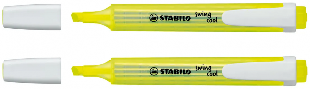 2x zakreślacz Stabilo Swing Cool, żółty