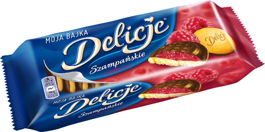 Ciastka Delicje szampańskie Mondelez, malinowy, 147g
