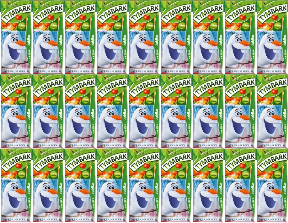 27x Sok jabłkowy Tymbark, kartonik, 0.2l