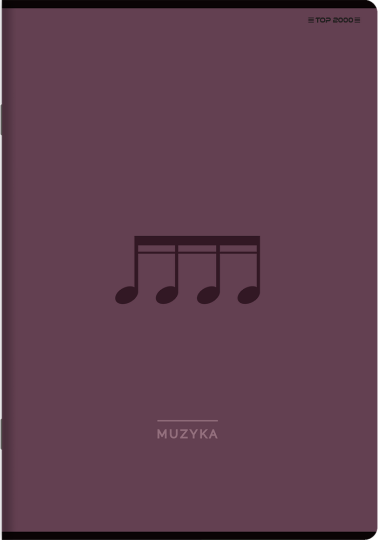 Zeszyt przedmiotowy w pięciolinię TOP 2000 Megamix Muzyka (zeszyt do nut), A4, 16 kartek, mix wzorów