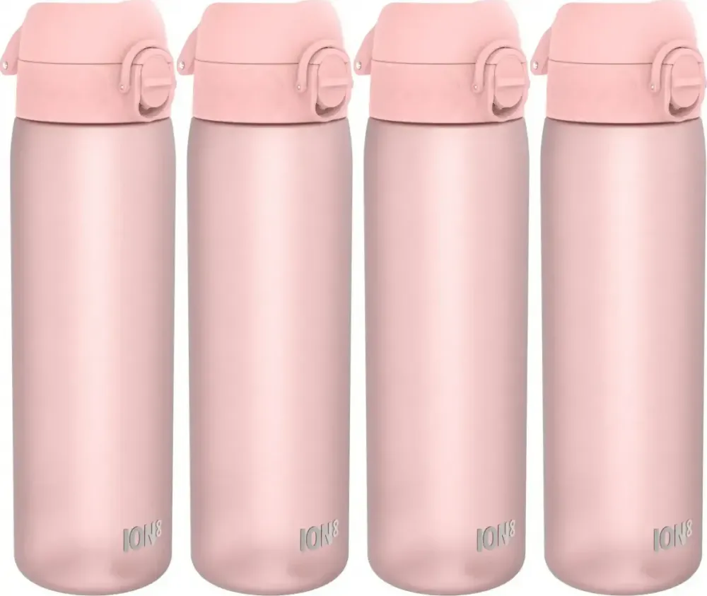 4x Bidon ION8 Rose Quartz, recyclon/tritan, 500ml, różowy