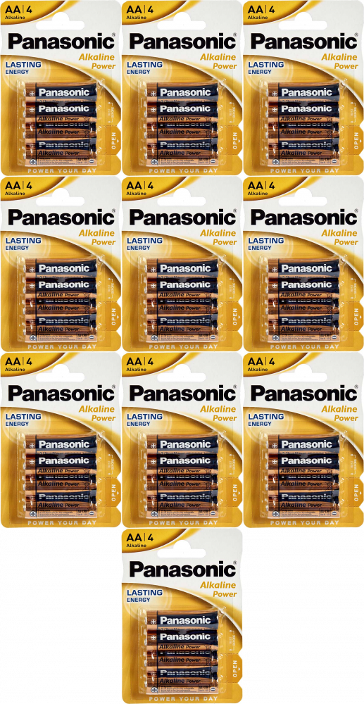10x Bateria alkaliczna Panasonic Alkaline Power, AA, 1.5V, LR6, 4 sztuki
