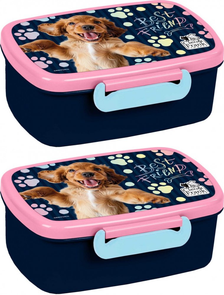 2x Lunchbox Derform A Cleo&Frank (Pies), 16.5x10x7cm