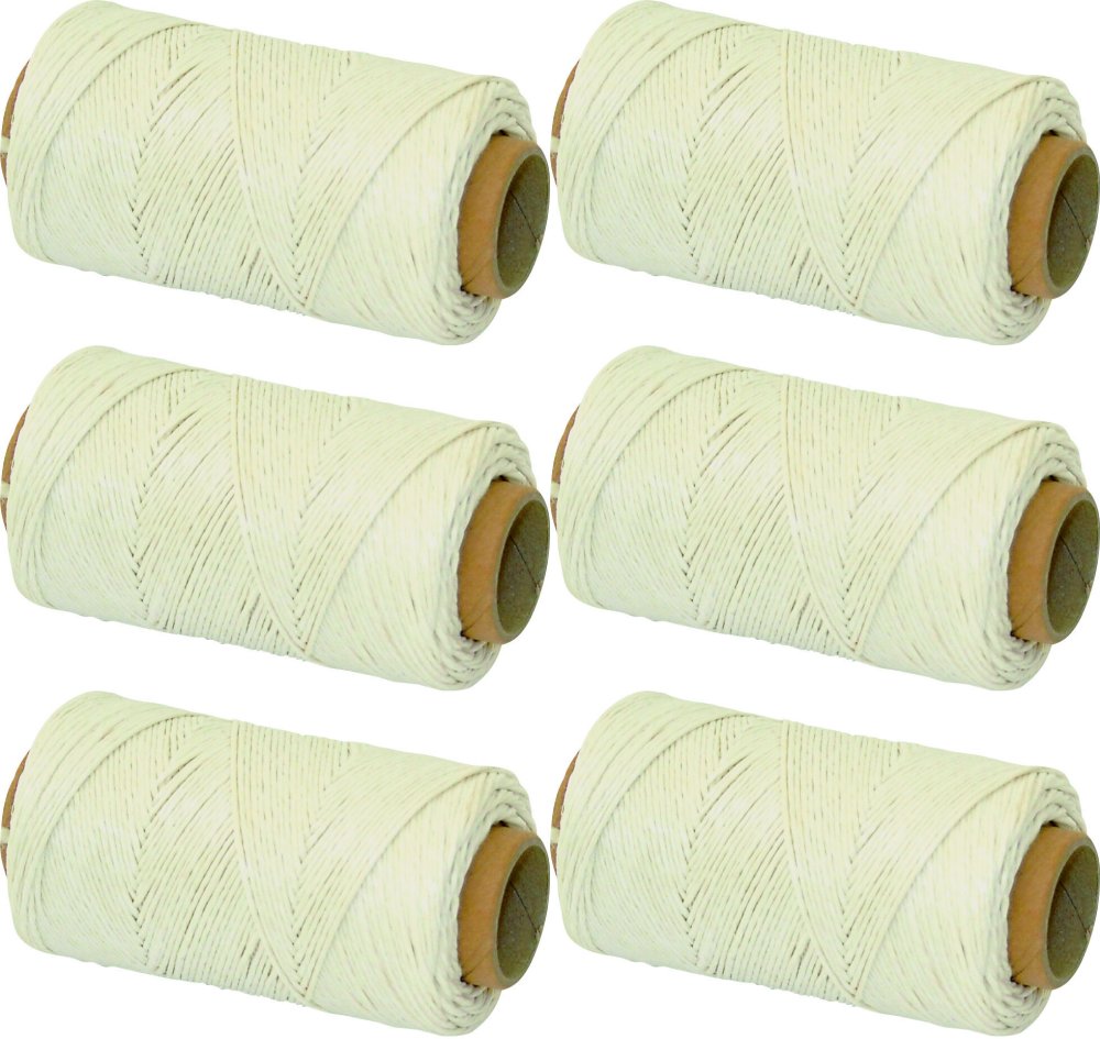 6x Nici lniane Q-connect wzmocnione, 100g, 220m, biały