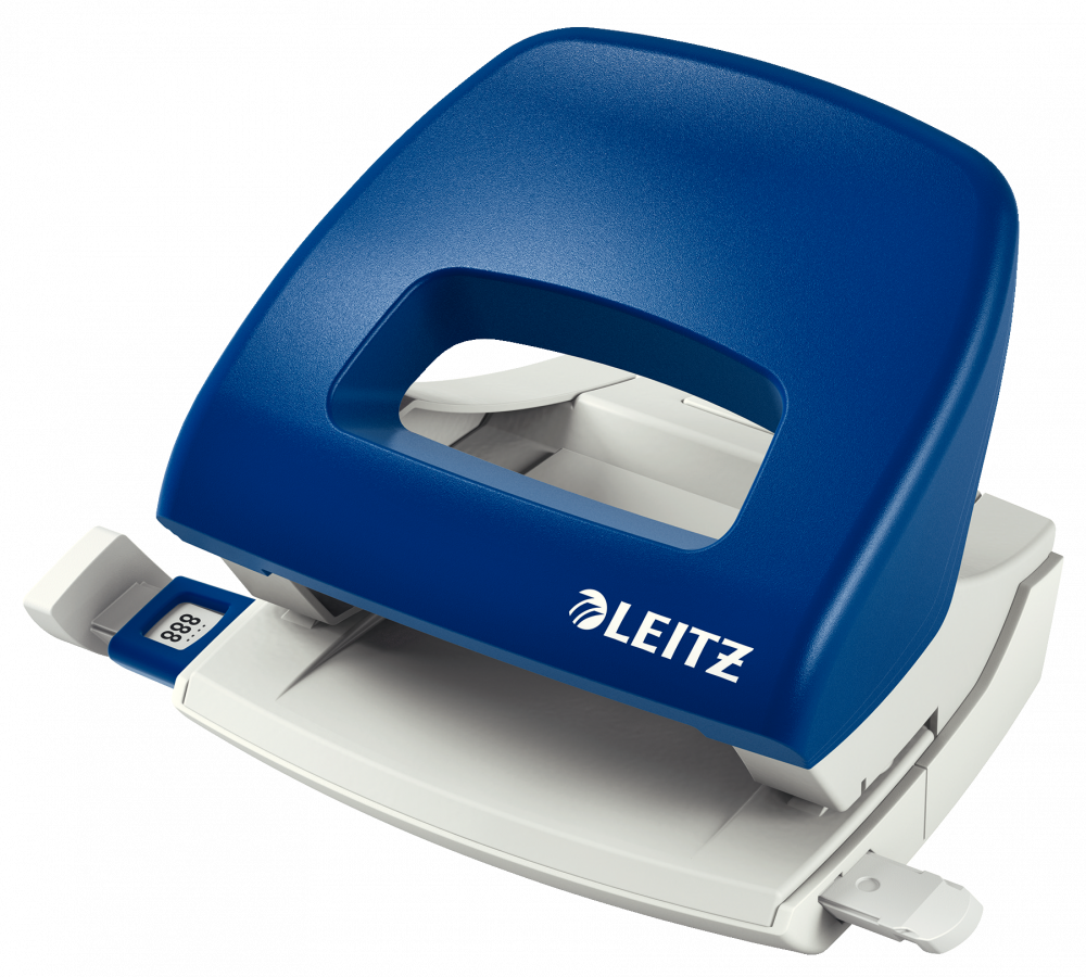Dziurkacz Leitz New NeXXt, średni, do 16 kartek, niebieski