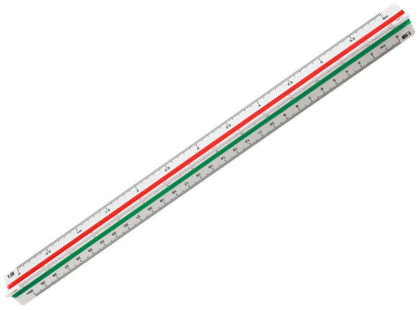 Skalówka Leniar Urbanista, 30cm, 1: 20/25/50/100/200/500