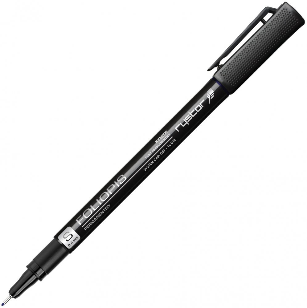 Foliopis Rystor, FS, okrągła, 0.4mm, niebieski