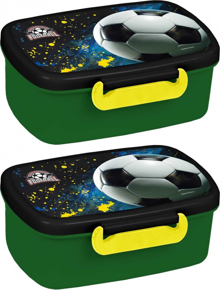 2x Lunchbox Derform A Piłka, 16.5x10x7cm
