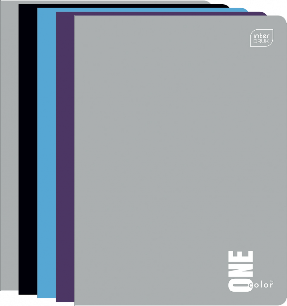 5x Zeszyt w kratkę Interdruk UV One Color, A5, 16 kartek, mix kolorów